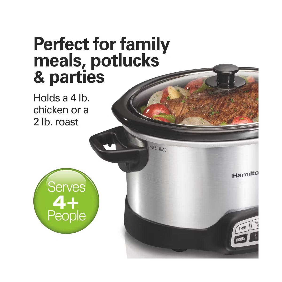 Slow Cooker – Program Slow Cooker 33443: 4 Qt Programmable Crock Pot – White