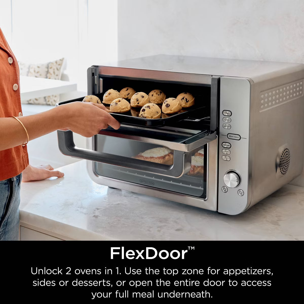 Toaster Oven – Double Stack XL Countertop Oven and Air Fryer – Silver