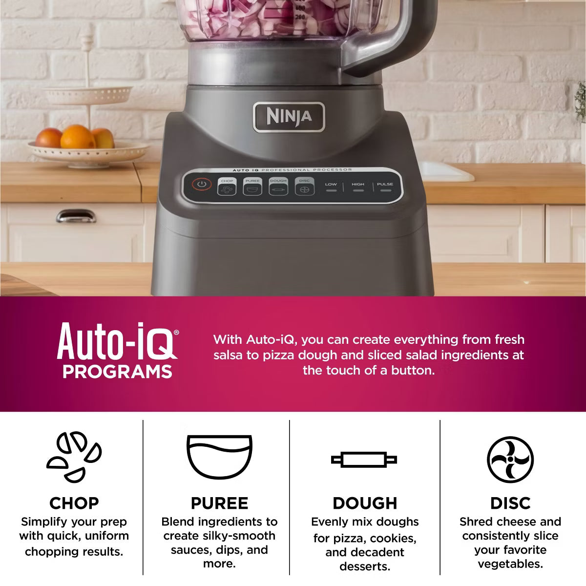 Food Processor – Professional 850W 9-Cup Food Processor – Silver