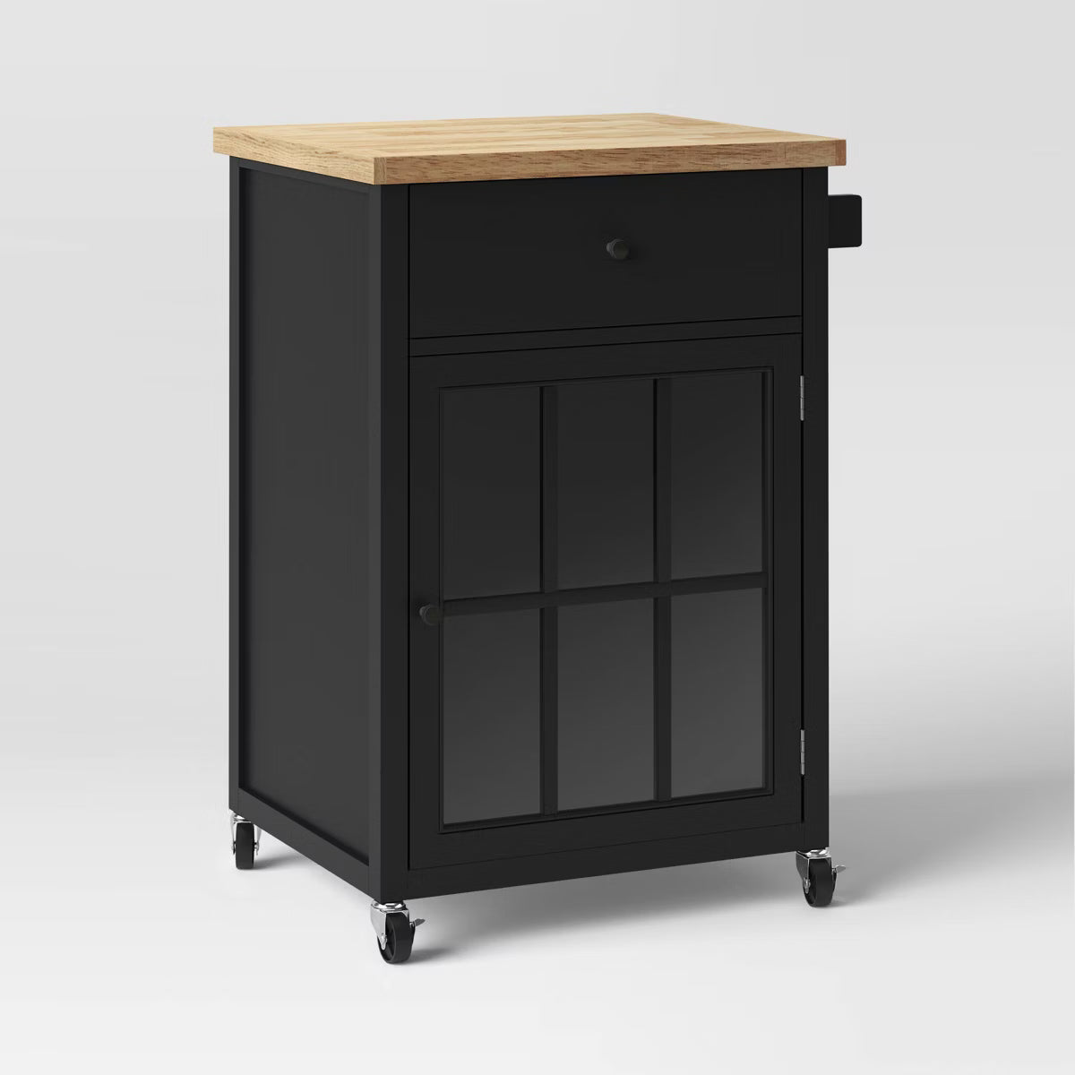 Kitchen Cart – Culinvaro Windham Wood Top Kitchen Cart - Black