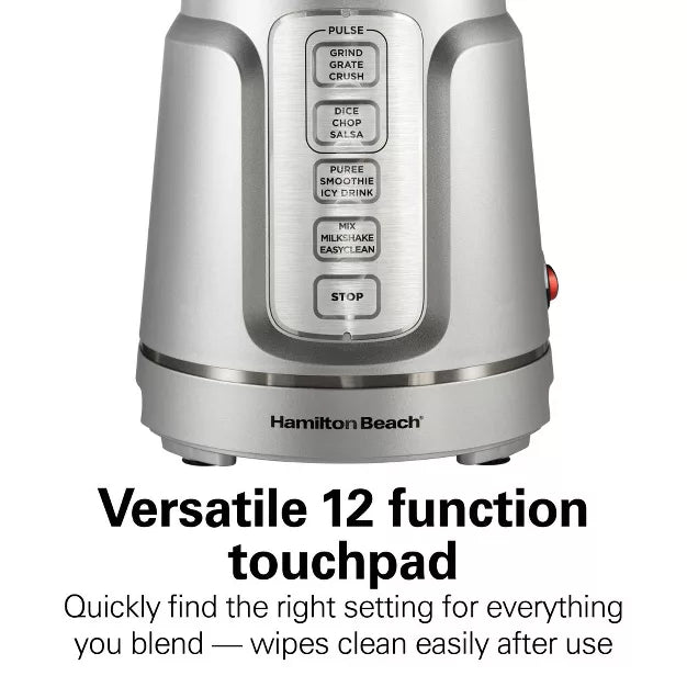 Countertop Blender – PowerBlend Duo 52oz Glass Jar – Silver