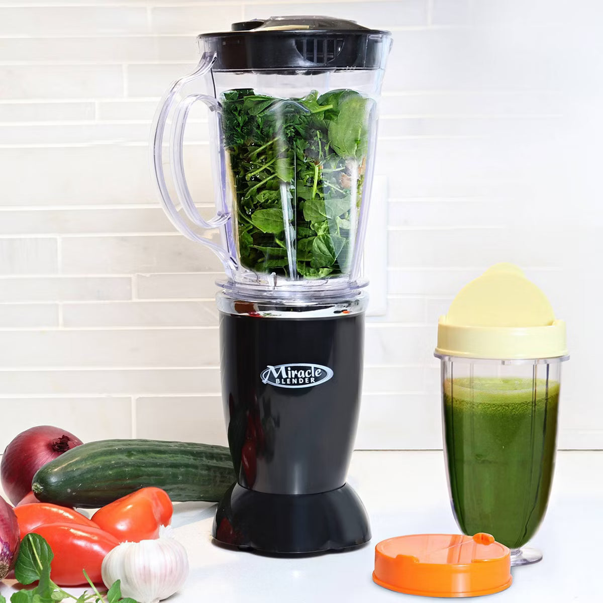 Personal Blender – 2pc Miracle Blender with Travel Cups – White