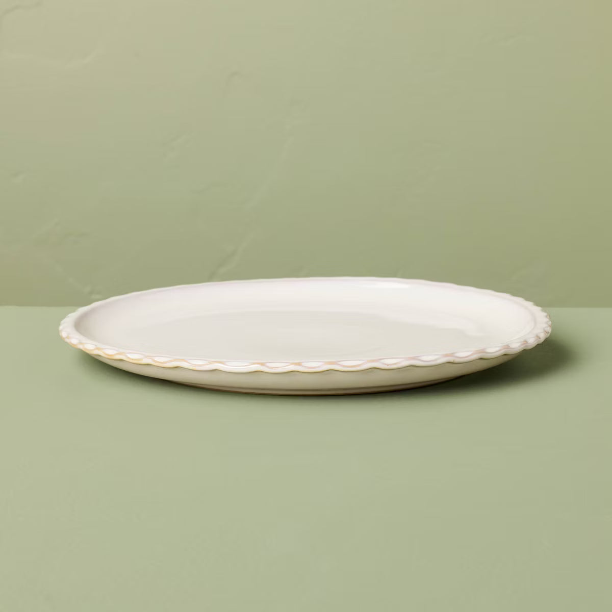 Dinner Plate – Culinvaro Set of 4 10.5" Pinched Edge Dinner Plates Sour Cream