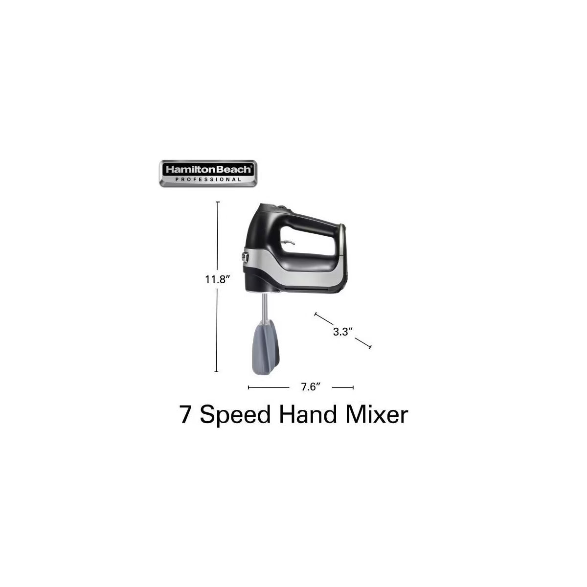 Hand Mixer – 7 Speed Dig Hand Mix with Easy Beaters 62663 – Stainless Steel