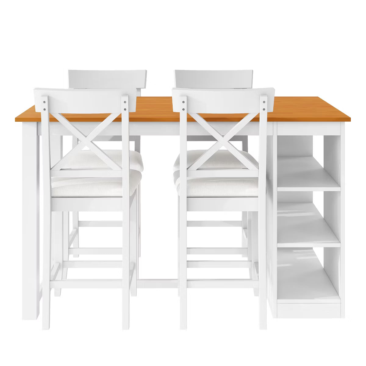 Dining Set – Culinvaro 5 Piece Farmhouse Counter Height Dining Table Set Dining Set