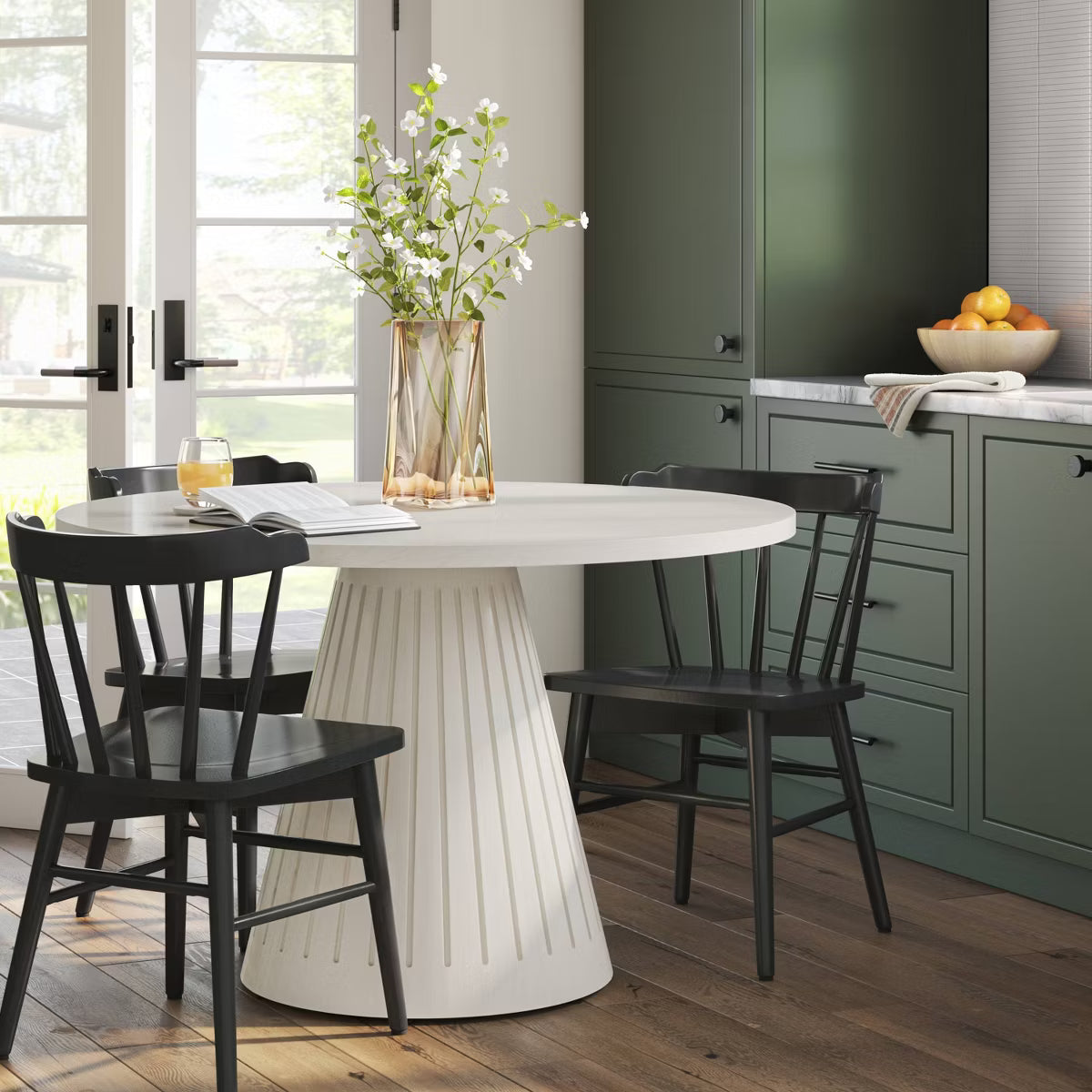 Dining Chair – Culinvaro Wooden Barrel Dining Chair Black