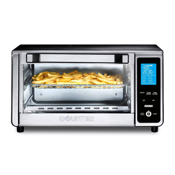 Toaster Oven – Digital 4-Slice Toaster Oven Air Fryer with 11 Cooking Functions – Silver