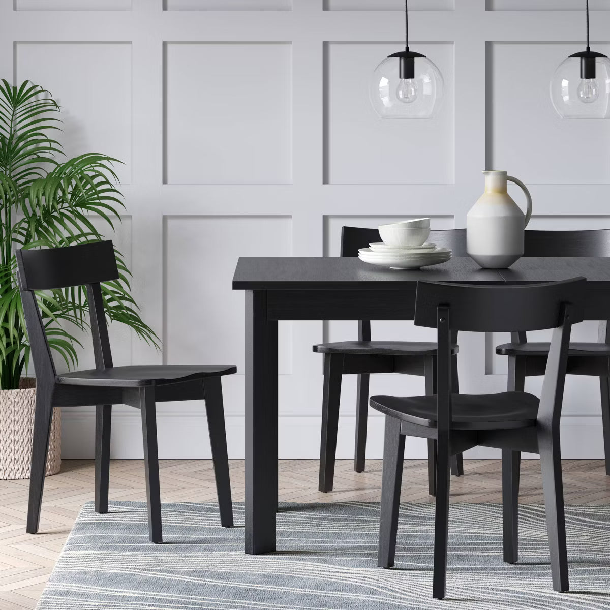 Dining Chair – Culinvaro Set of 2 Bombelli Modern Dining Chair Black