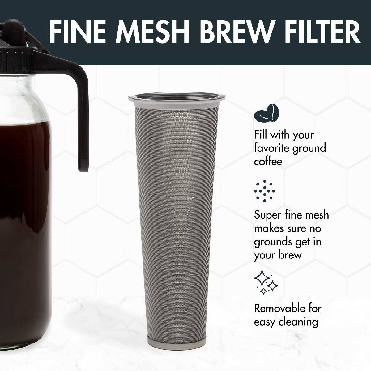 64oz Cold Brew Mason Jar Black