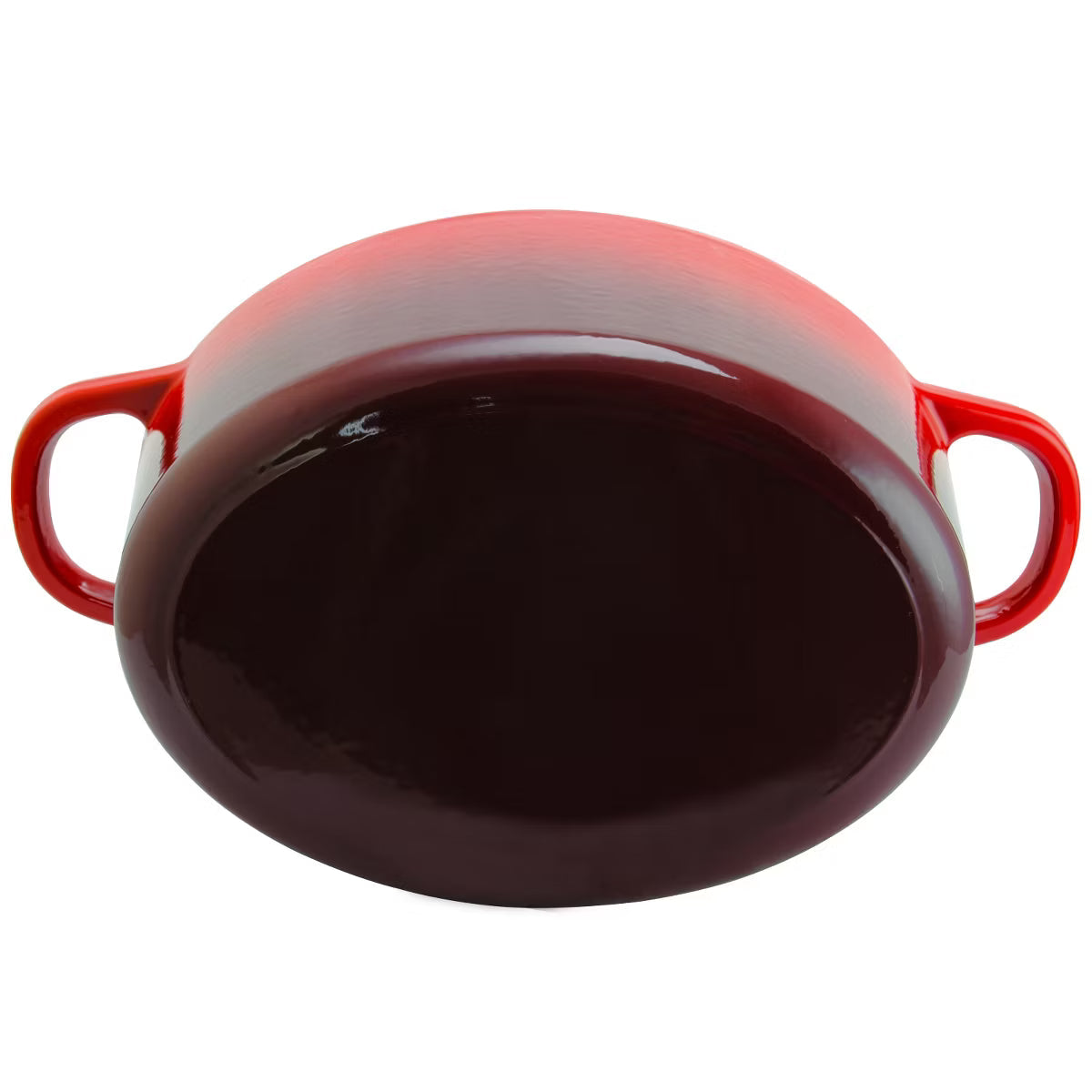 Dutch Oven – 7 Quart Oval Enameled Cast Iron Dutch Oven in Scarlet – Red