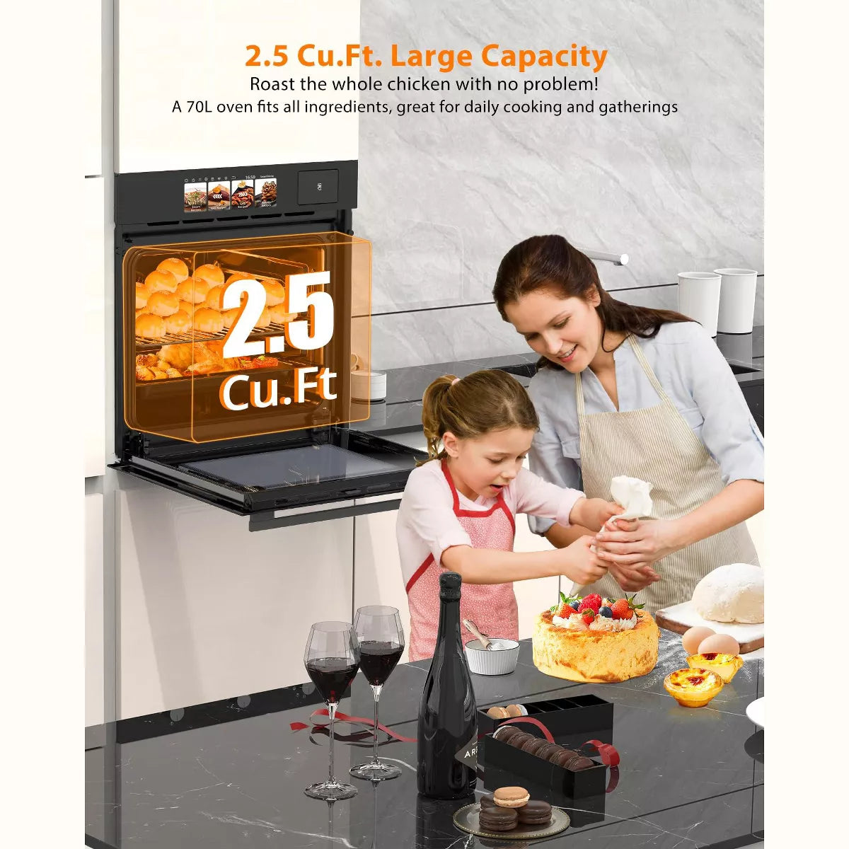 Oven – 24" Single Wall Oven – Black