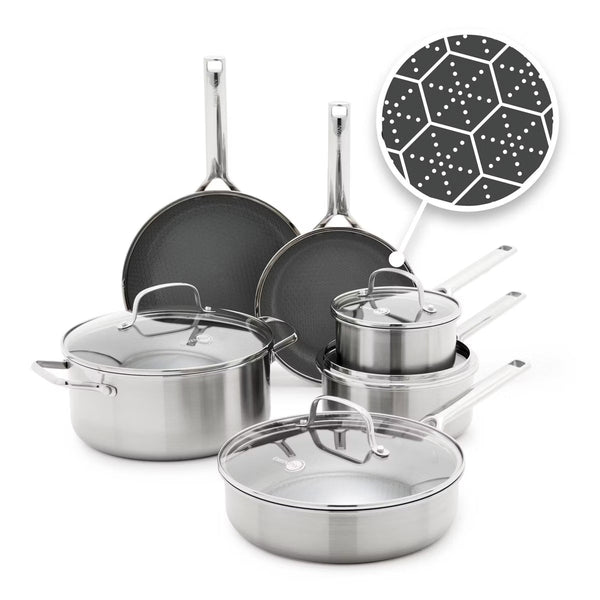 Cookware Set – 10pc Hybrid and Ceramic Nonstick Cookware Set – Geometric