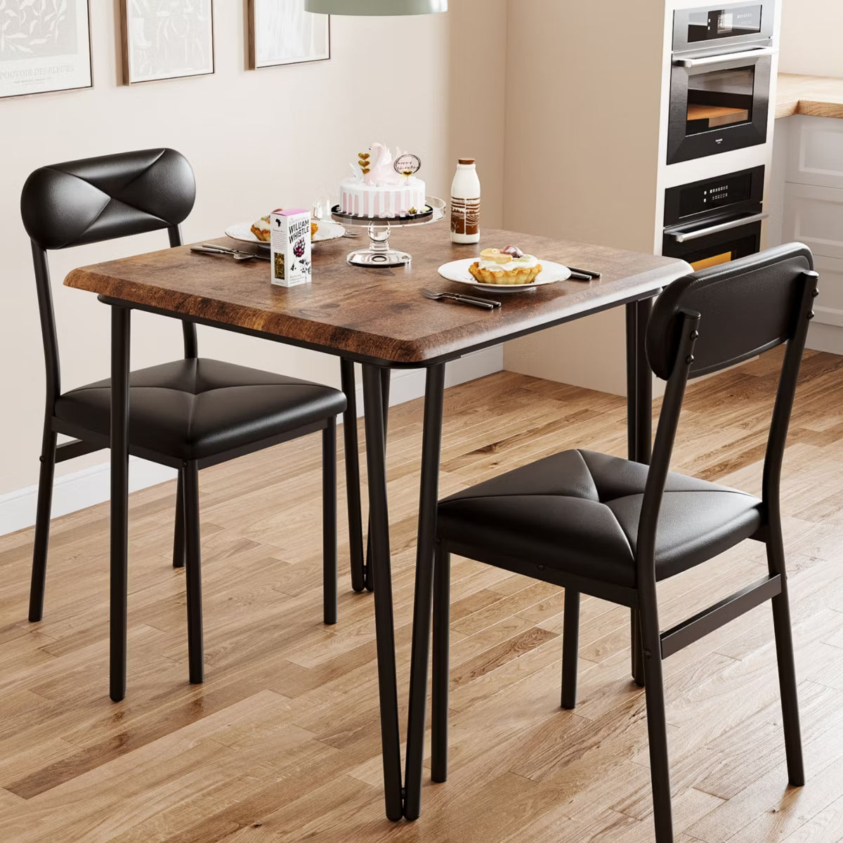 Kitchen dining table set of 2 Small Square Kitchen Dining Tables Set