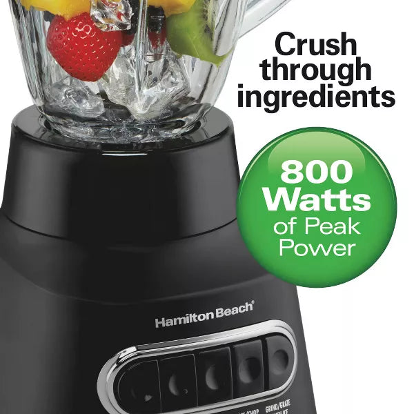 Countertop Blender – Kitchen System 3-in-1 Blender with 52oz Food Processor Glass – Black