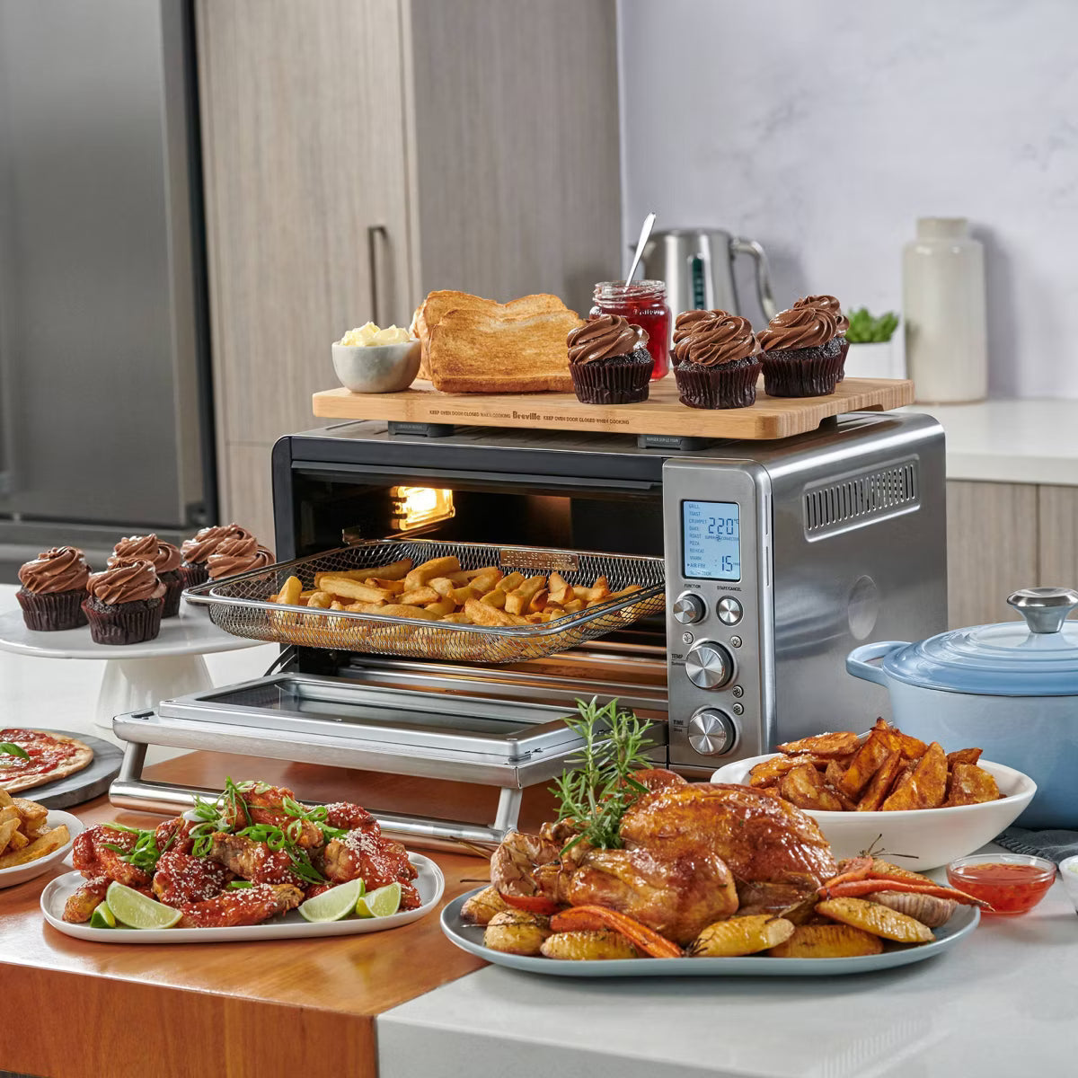 Toaster Oven – Smart Oven Air Fryer: , 1800W – Silver