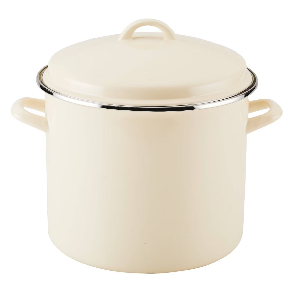 Stock Pot – 12qt Enamel-on-Steel Induction Stockpot – Beige