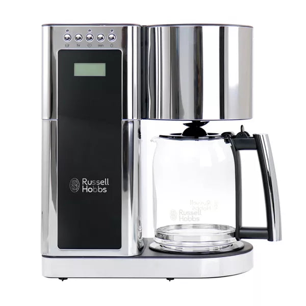 Drip Coffee Maker – Glass 8 Cup Coffeemaker – Silver And Black