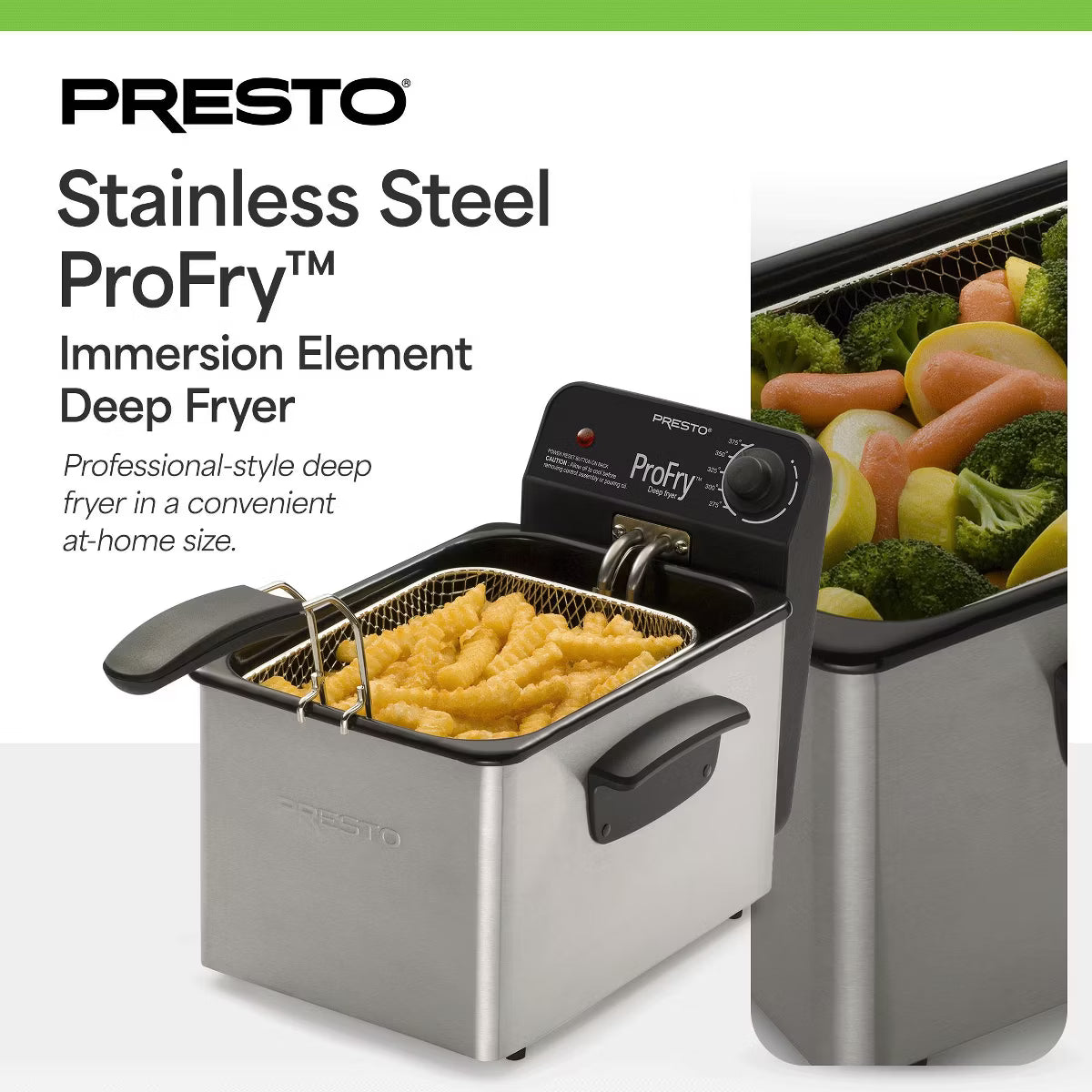 Deep Fryer – ProFry 8-Cup Deep Fryer with 1800-Watt – Silver