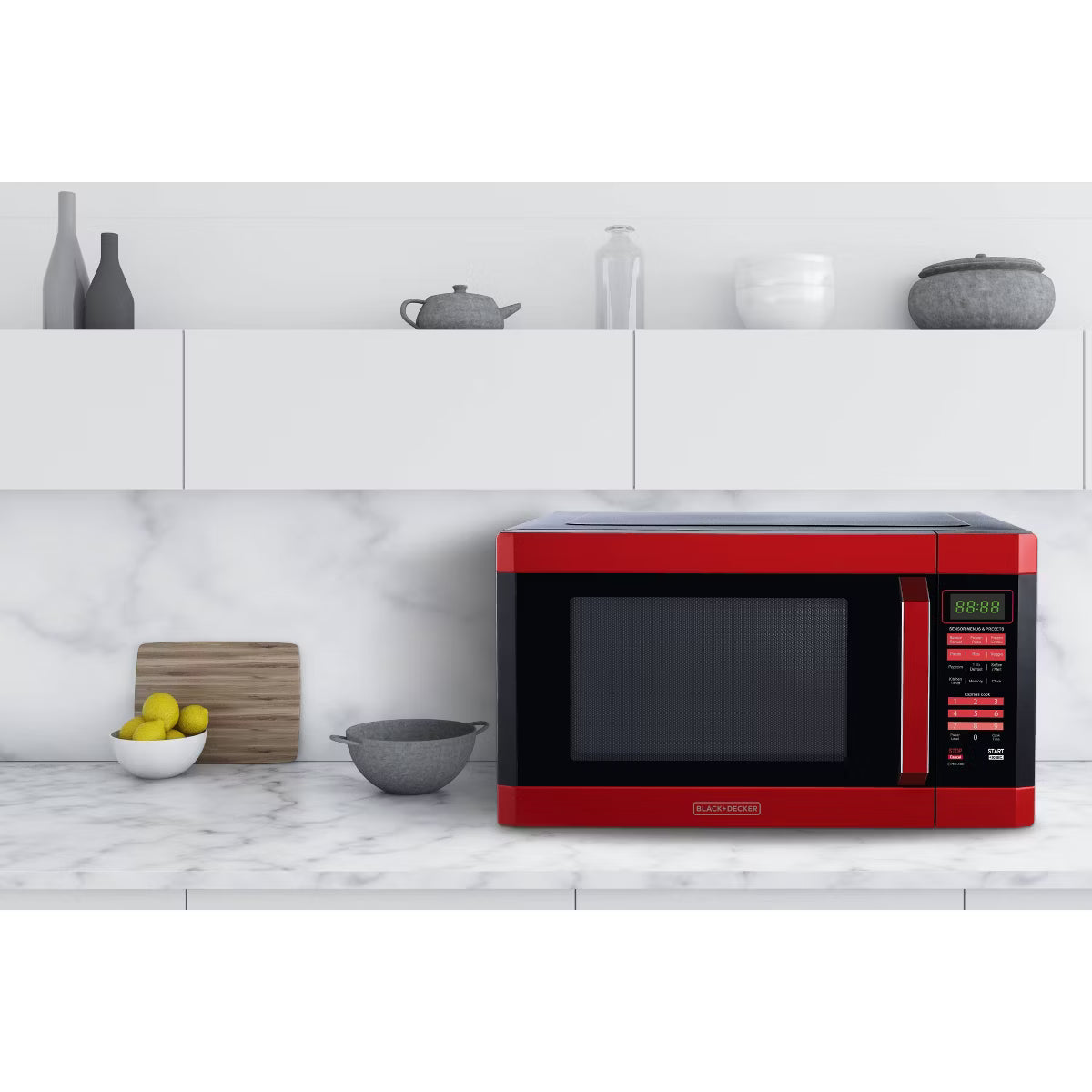 Microwave Oven – .6 cu ft 1100W Microwave Oven – Red