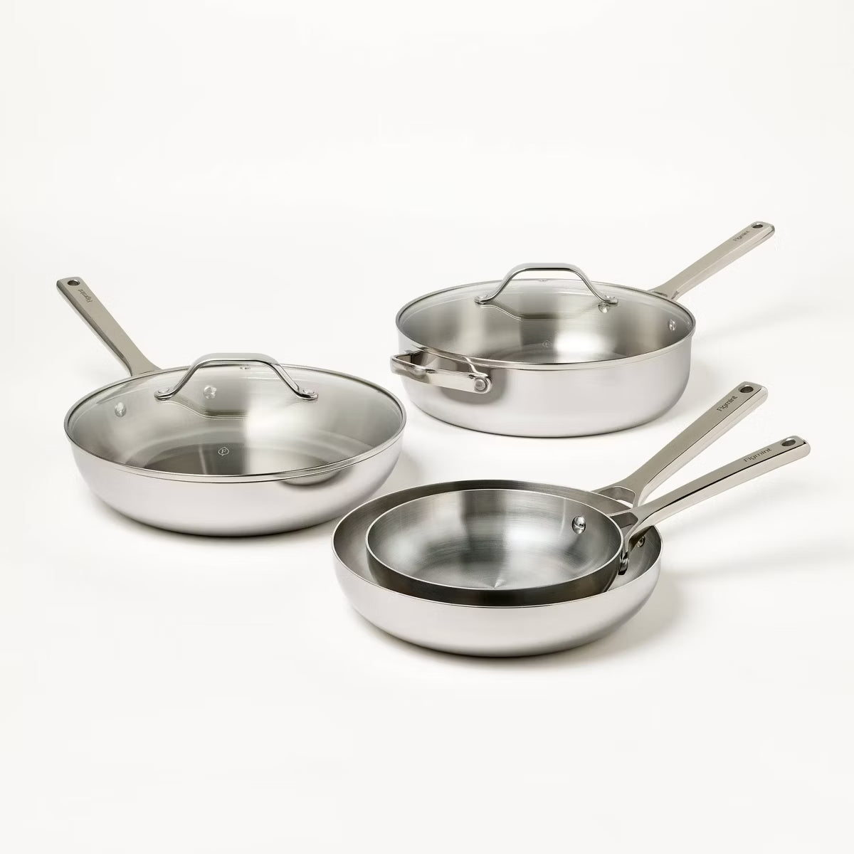 Cookware Set – 12pc Cookware Set with 6pc Pan Protectors – Stainless Steel