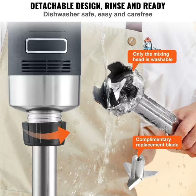 Immersion Blender – Blender, 500 Watt Heavy Duty Hand Mixer – Stainless Steel