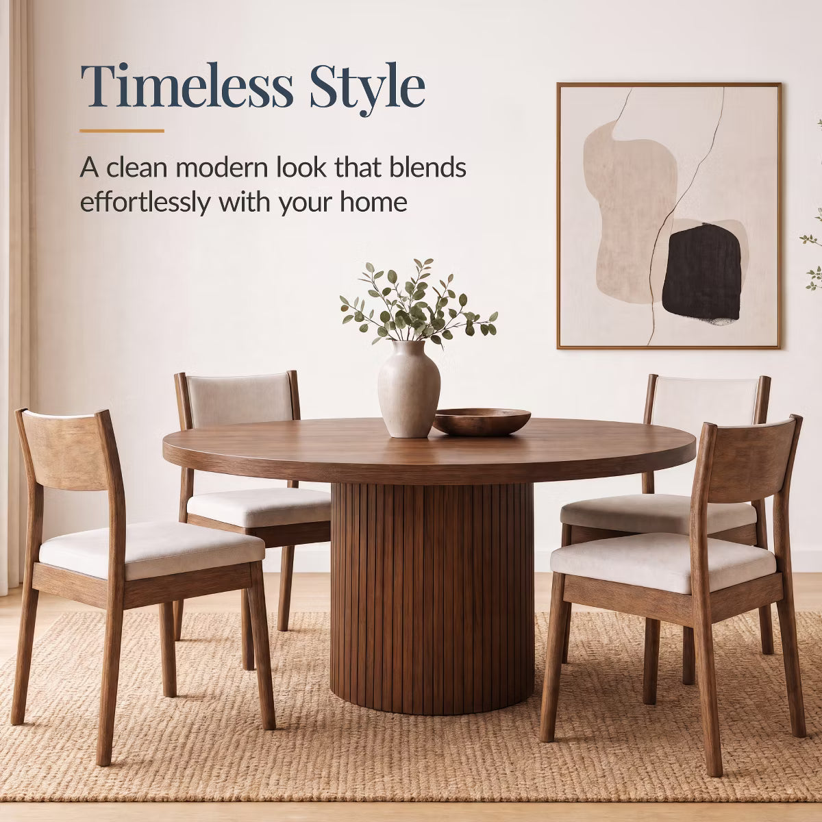 Dining Chair – Culinvaro Dining Chairs Set of 2, Modern Solid Wood & Upholstered Chairs