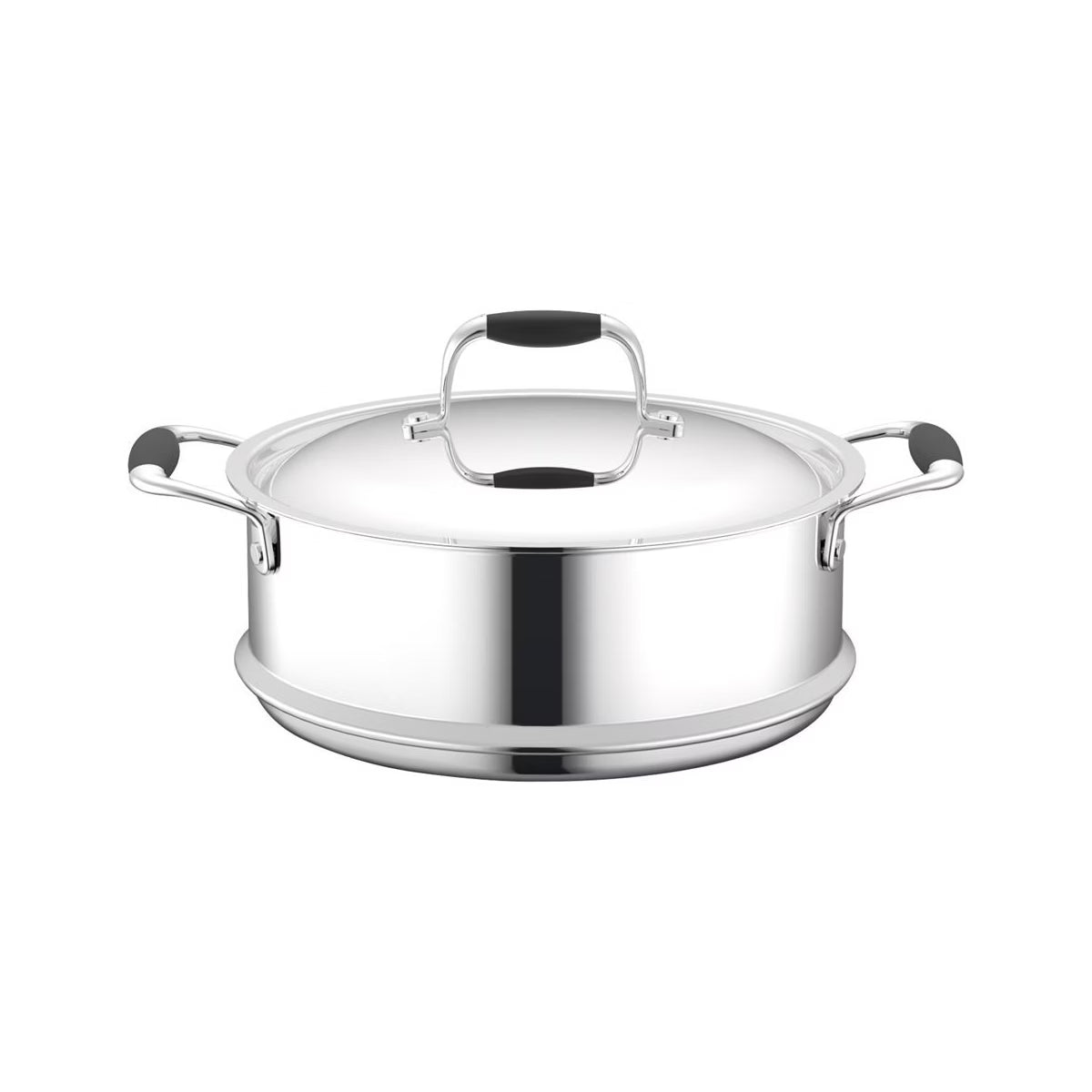 Stock Pot – Steamer Insert with Lid - – Silver