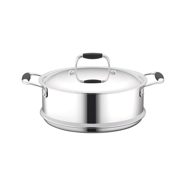 Stock Pot – Steamer Insert with Lid - – Silver
