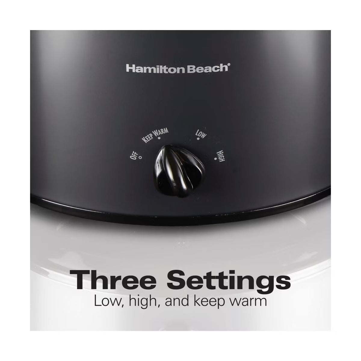 3qt Slow Cooker 33231: 3-Setting Small Appliance – Black