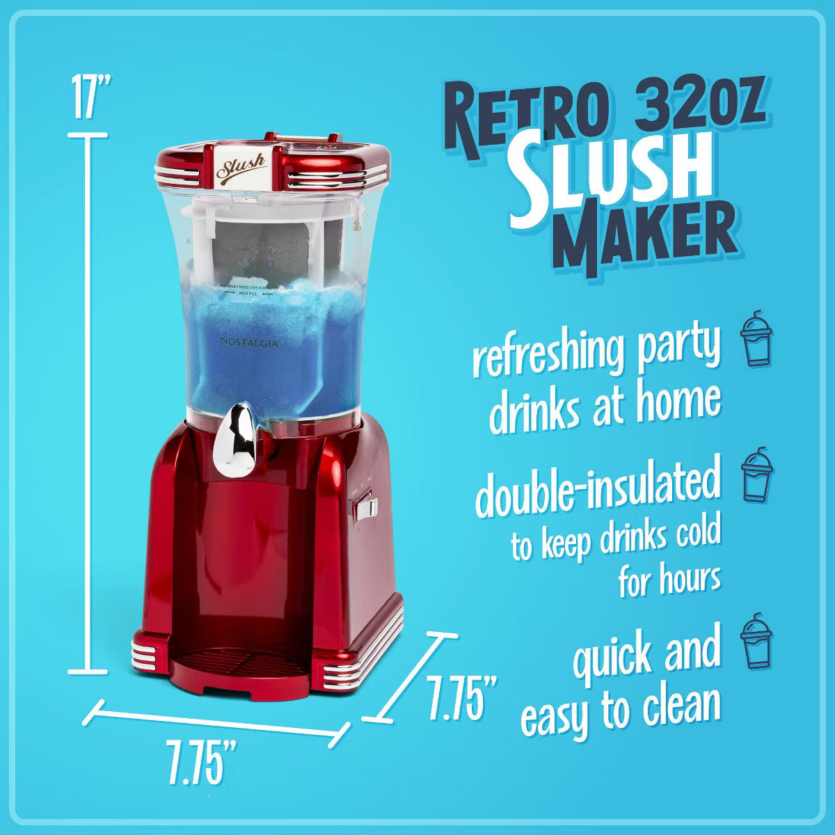 Frozen Drink Maker – Ounce Retro Slush Drink Maker - Retro – Red