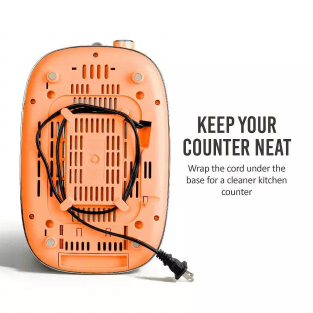 Toaster – Classic Retro 2-Slice Toaster – Orange
