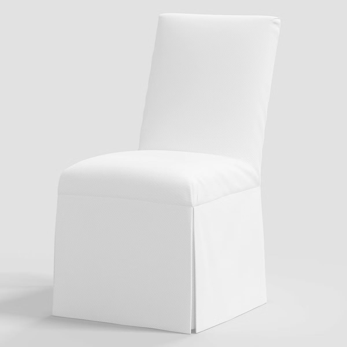 Dining Chair – Culinvaro Logan Traditional Slipcover Dining Chair in Twill White