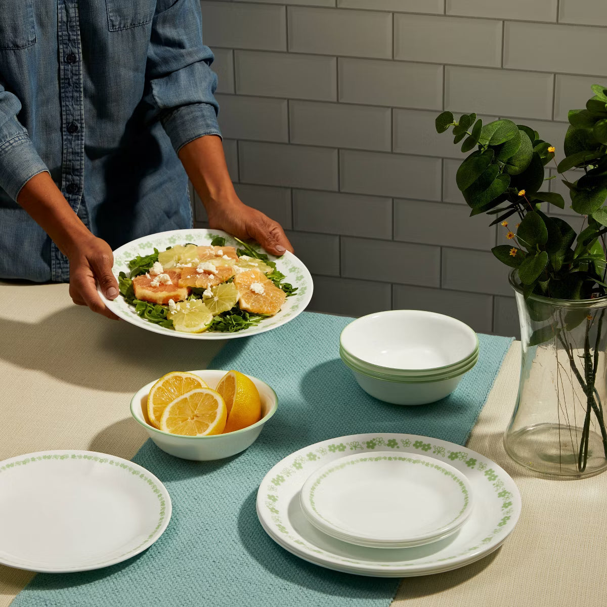 Lunch Plate – Culinvaro 4pk Spring Blossom Lunch Plates