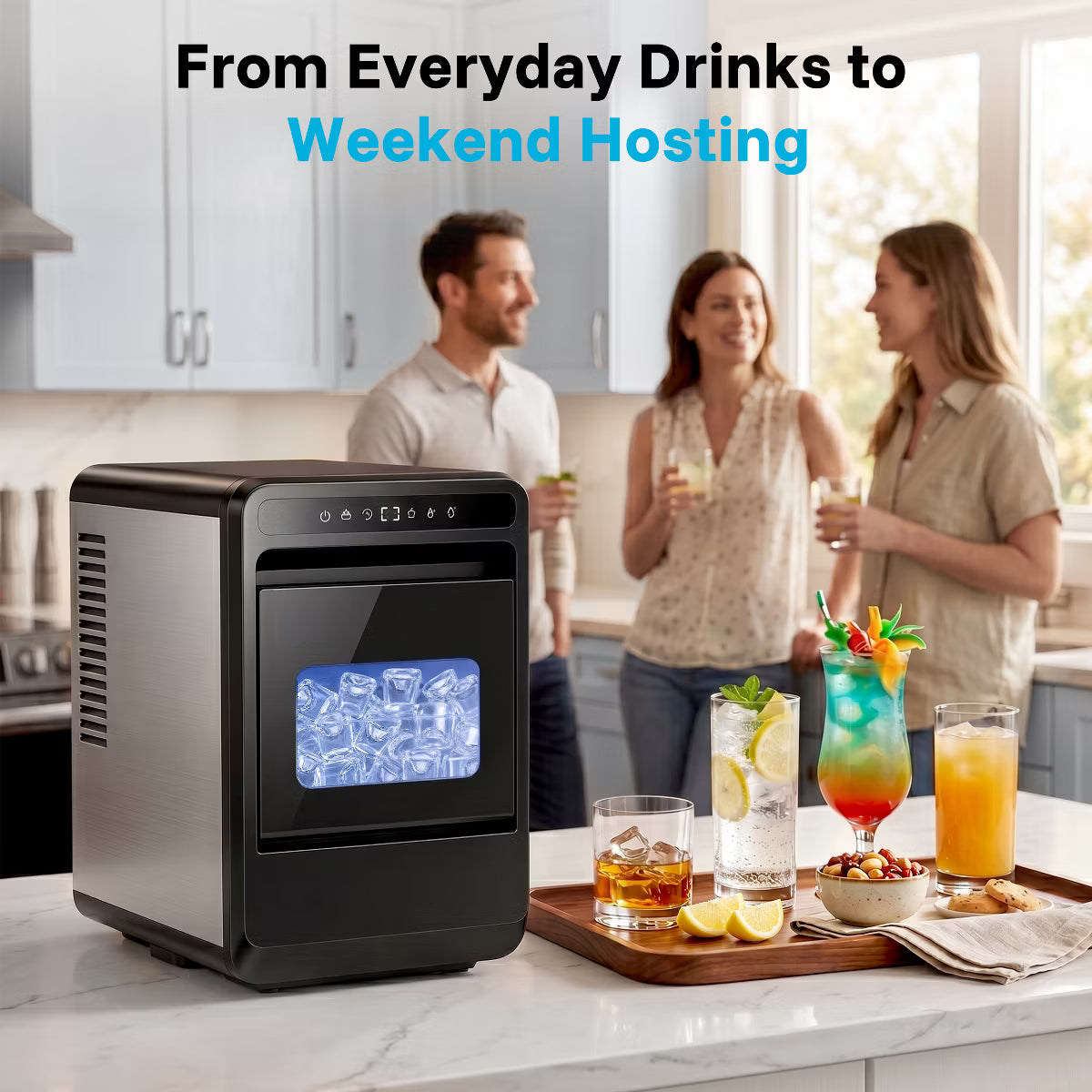 Ice Maker – Ice Maker, 8PCS Solid Nugget Ice – Clear