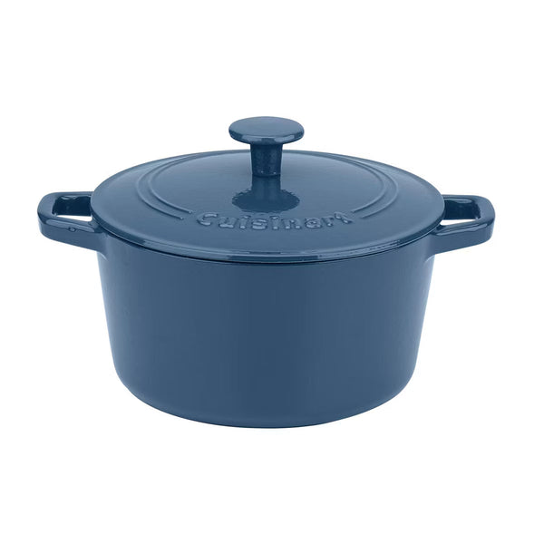 Dutch Oven – qt Enameled Cast Iron Round Casserole with Cover – Navy