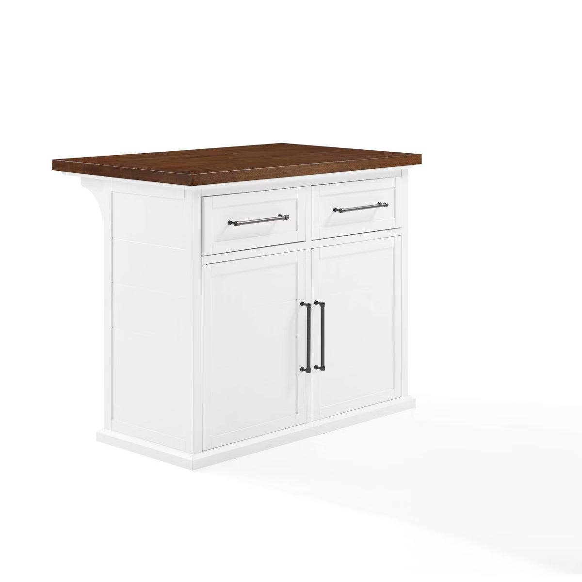 Kitchen Island – Culinvaro Bartlett Wood Top Kitchen Island White