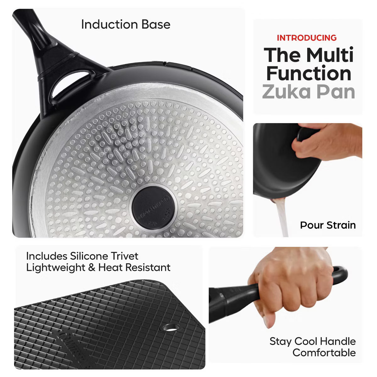 Frying Pan – Zuka Everyday Pan 8" Nonstick Multi – Black