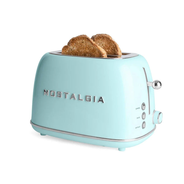 Toaster – Classic Retro 2-Slice Toaster – Aqua