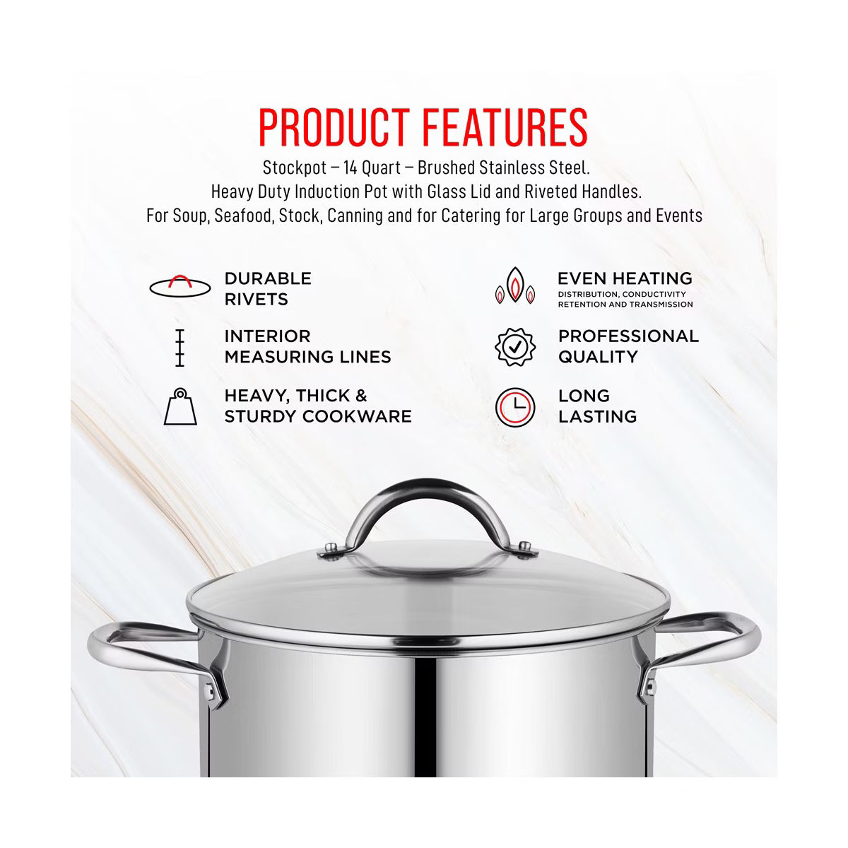 Stock Pot – Deluxe Stockpot – Silver
