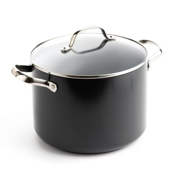 Stock Pot – Valencia Pro 8qt Ceramic Stockpot with Lid – Black