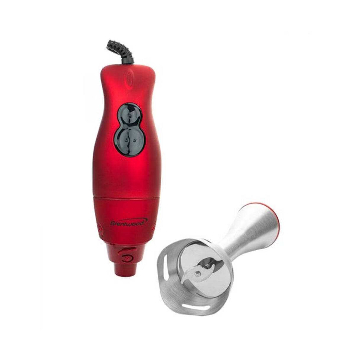 Immersion Blender – 2-Speed Hand Blender with Soft Grip Handle – Red