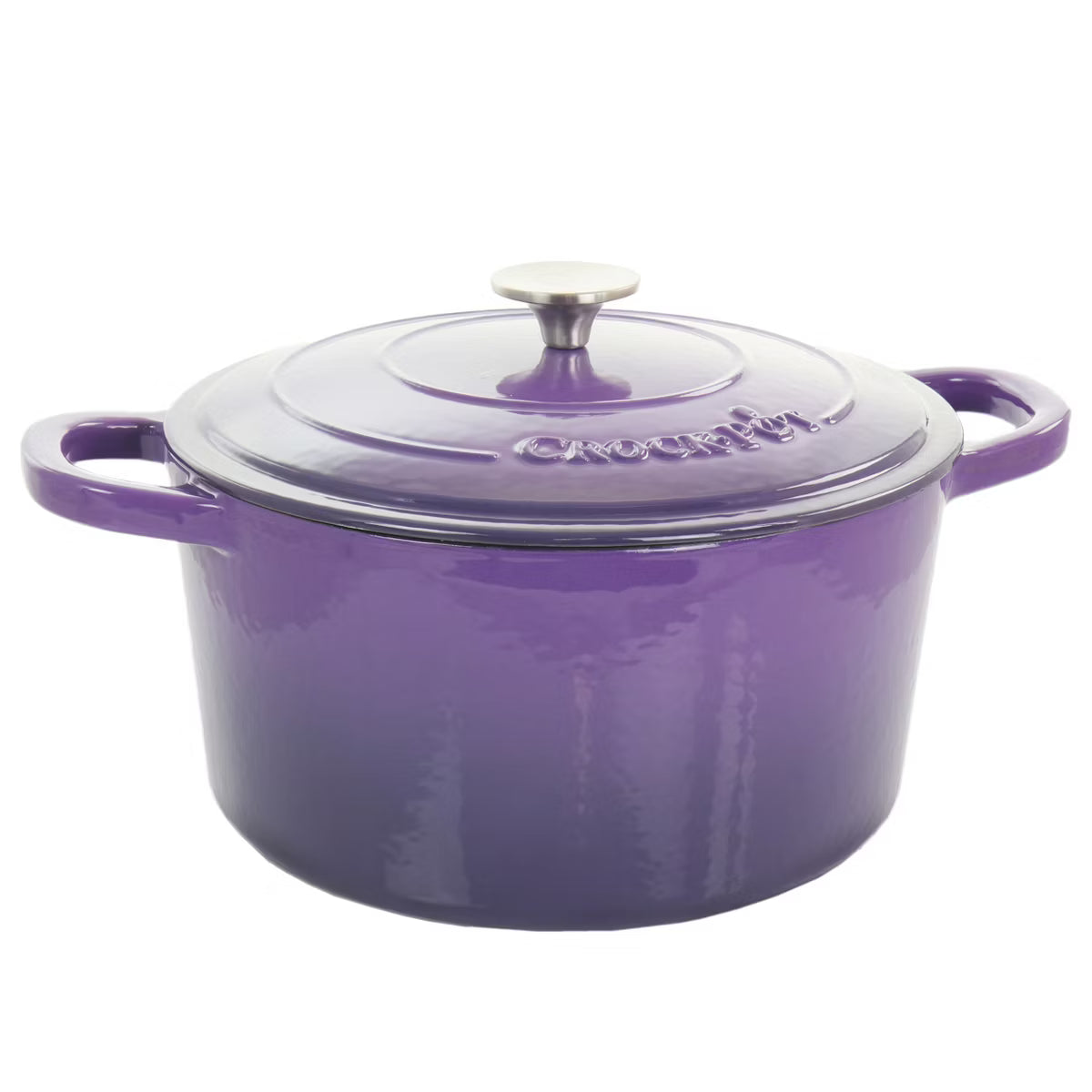 Dutch Oven – 2 Piece 7 Quart Enameled Cast Iron Dutch Oven with Lid – Purple