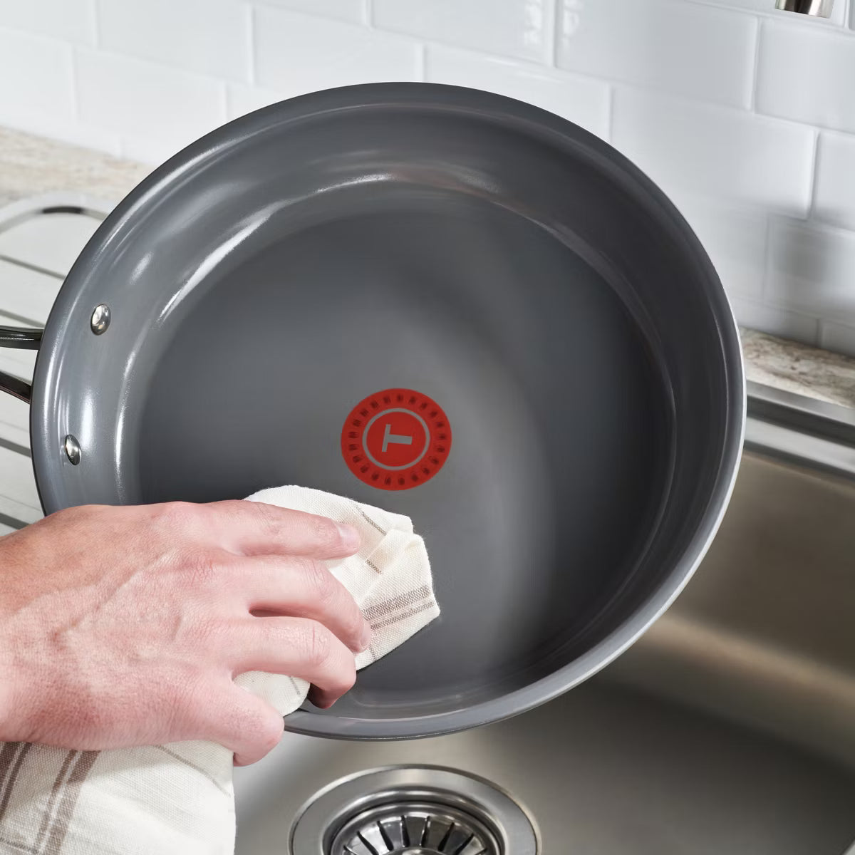 Braiser Pan – .5qt Jumbo Cooker, Ceramic Excellence Nonstick Cookware – Gray