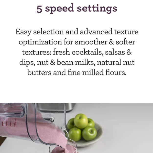 Countertop Blender – Q Blender Smoked Hickory – Silver