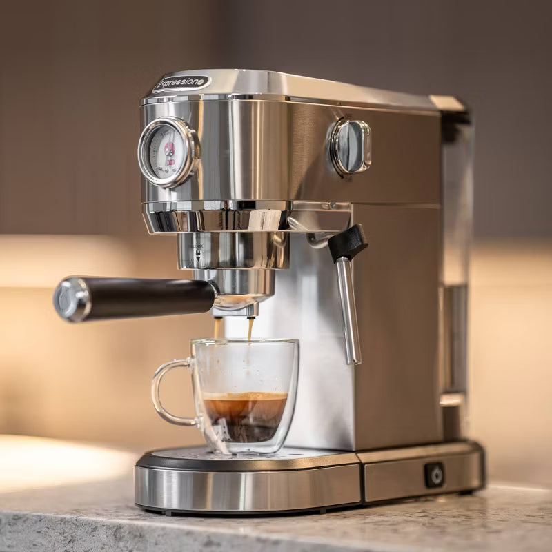 Espresso Machine – 3-in-1 Plastic/Metal Espresso Maker Finish – Stainless Steel