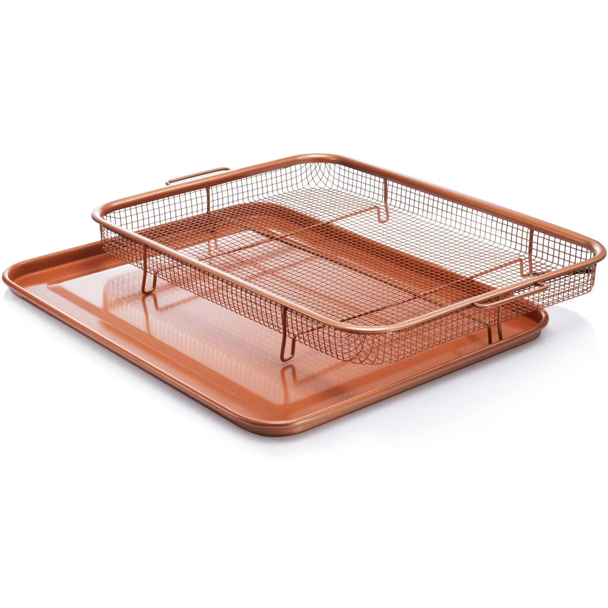 Air Fryer Basket – XLarge Nonstick Air Fryer Tray for Oven with Recipe Book - 16" x 12" – White