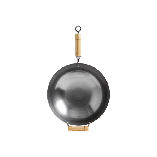 Wok – 4-Inch Round Bottom Carbon Steel Wok – Silver