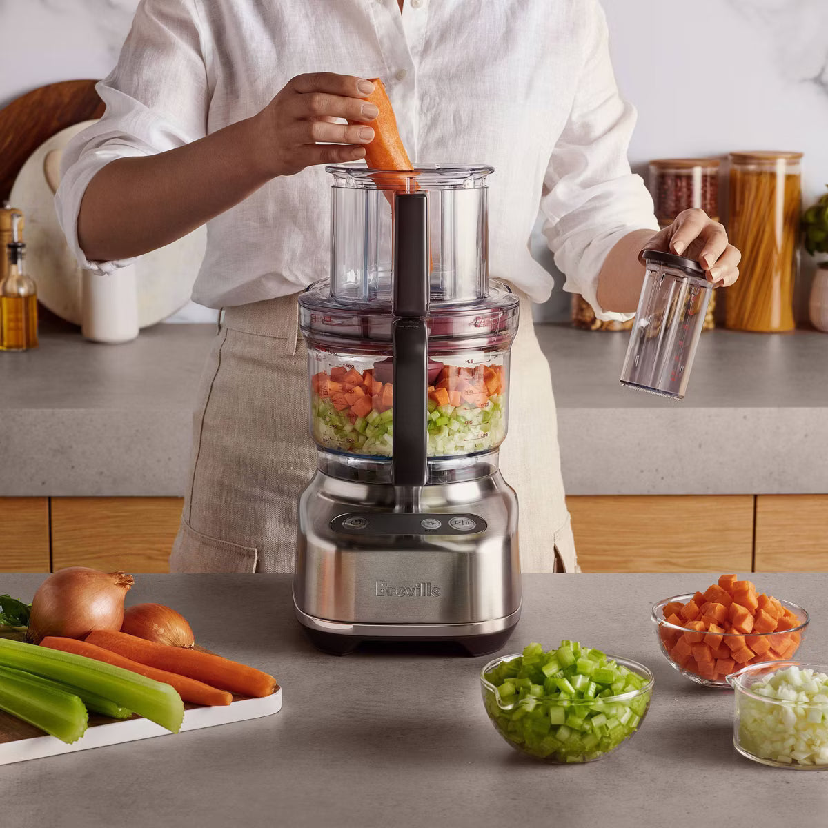 Food Processor – 9 Cup Food Processor Brushed – Silver