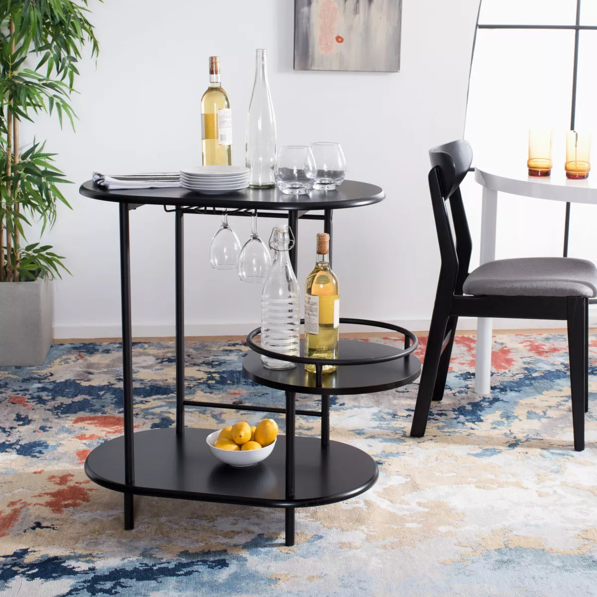 Bar Table – Culinvaro va 3 Tier Swivel Bar Table - BCT8007C - White/Gold