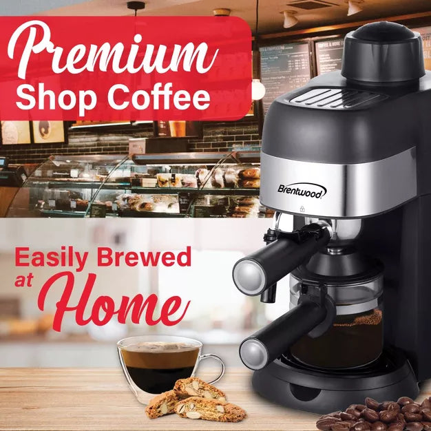 Cup Espresso and Cappuccino Maker Machine – Black